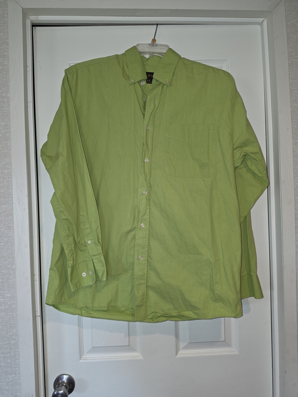 Men's Ariat Dress Shirt - Lime Green